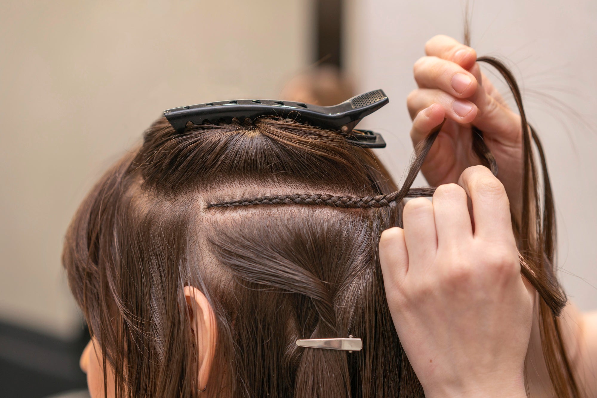 Invisible wefts